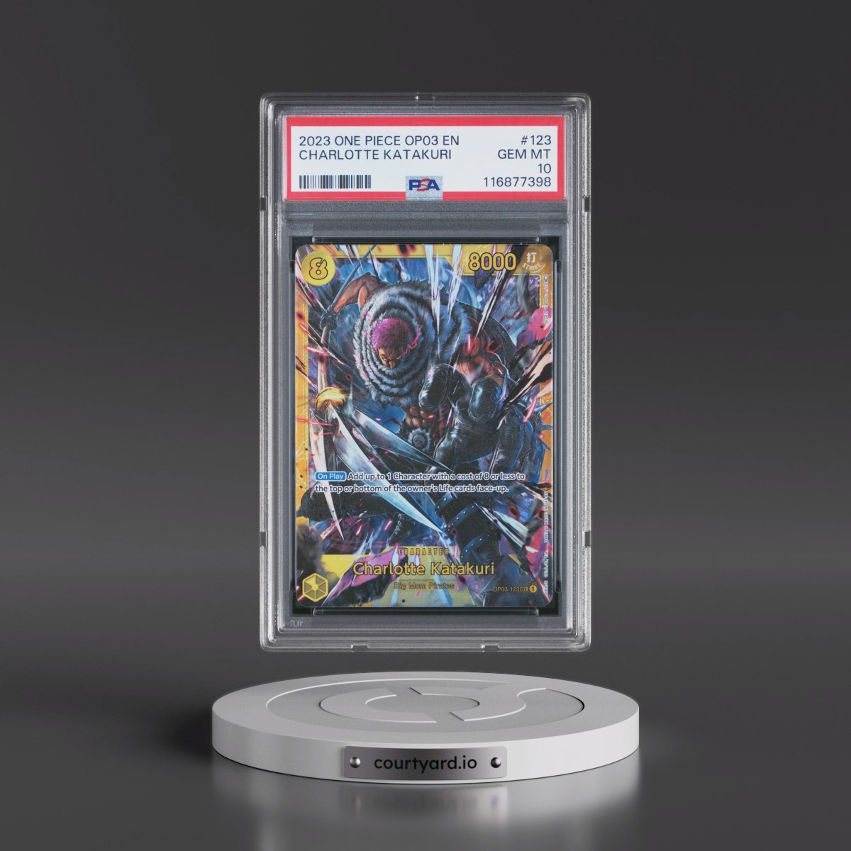2023 One Piece OP03-Pillars of Strength #123 Charlotte Katakuri (PSA 10 GEM MINT)