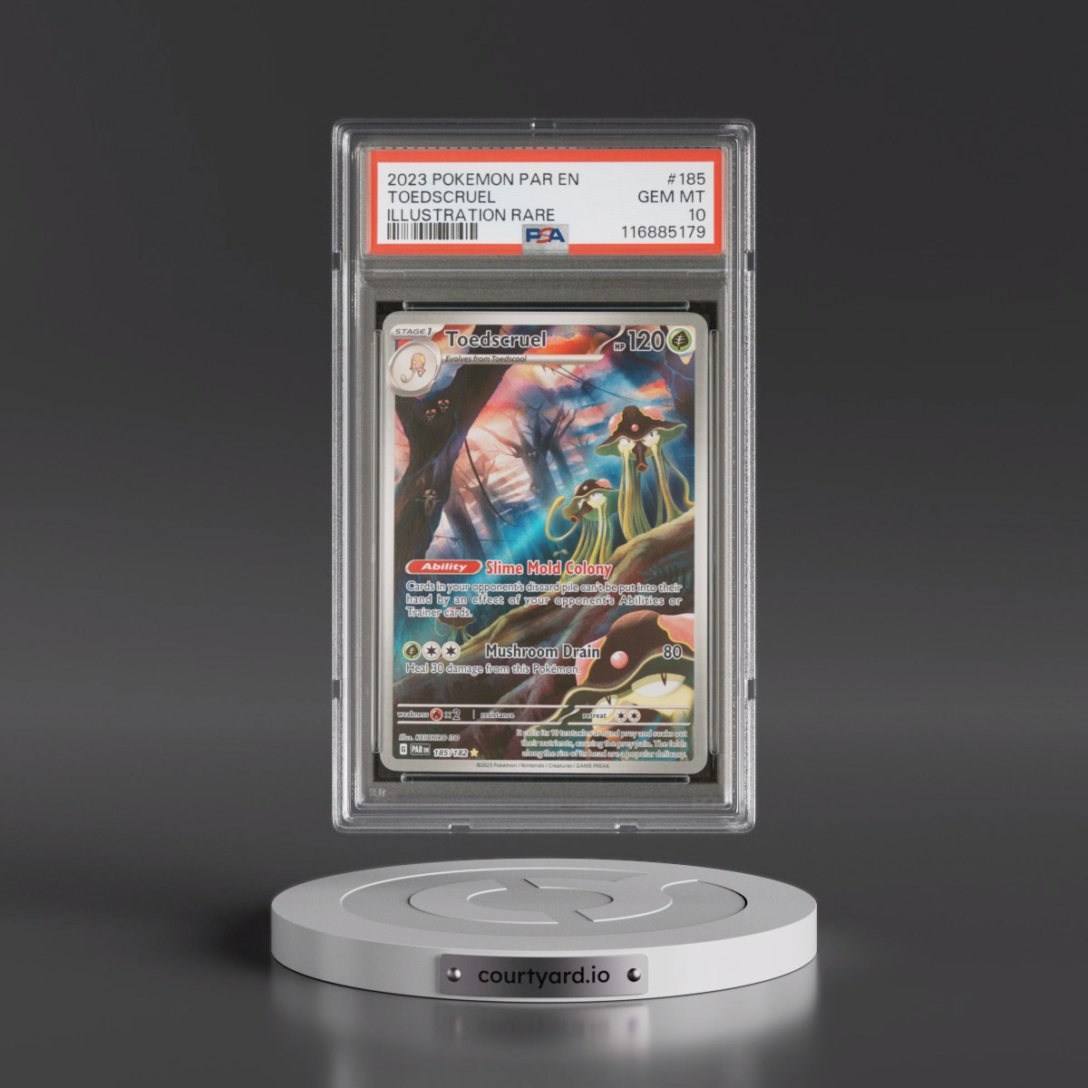 2023 Pokémon Par EN-Paradox Rift #185 Toedscruel - Illustration Rare (PSA 10 GEM MINT)