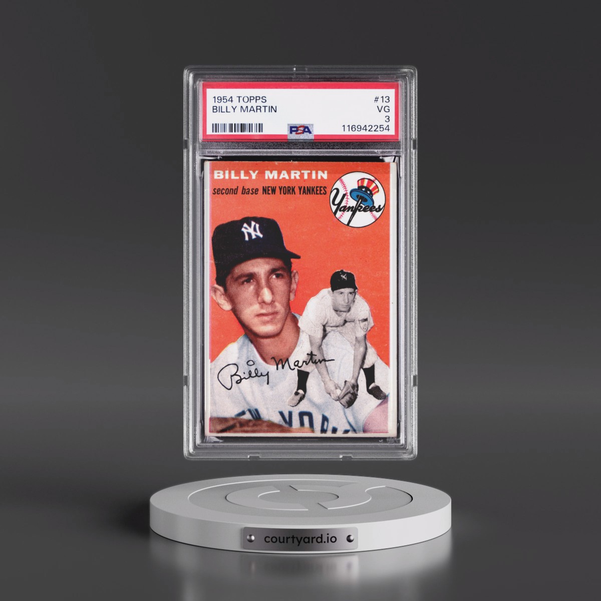1954 Topps #13 Billy Martin (PSA 3 VG)