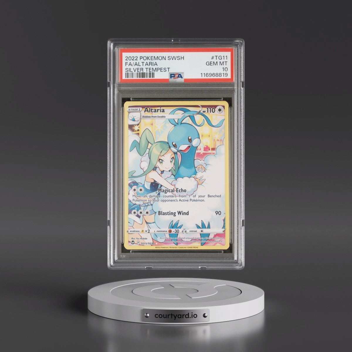 2022 Pokémon Sword & Shield Silver Tempest #TG11 Altaria - Full Art (PSA 10 GEM MINT)