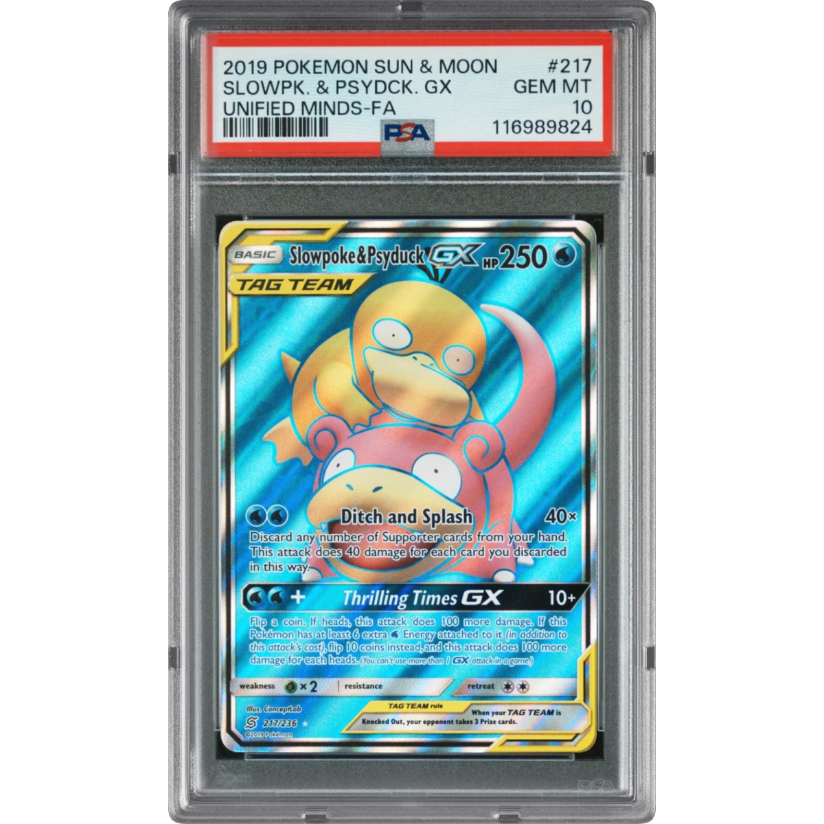 Slowpoke & Psyduck GX card artwork