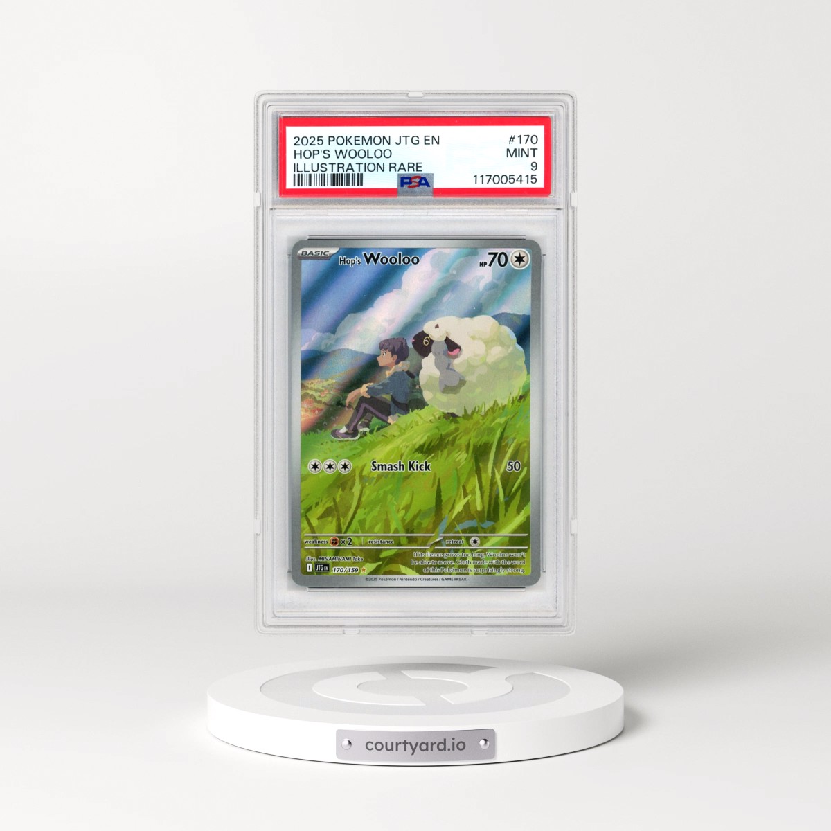 2025 Pokémon Jtg EN-Journey Together #170 Hop's Wooloo - Illustration Rare (PSA 9 MINT)