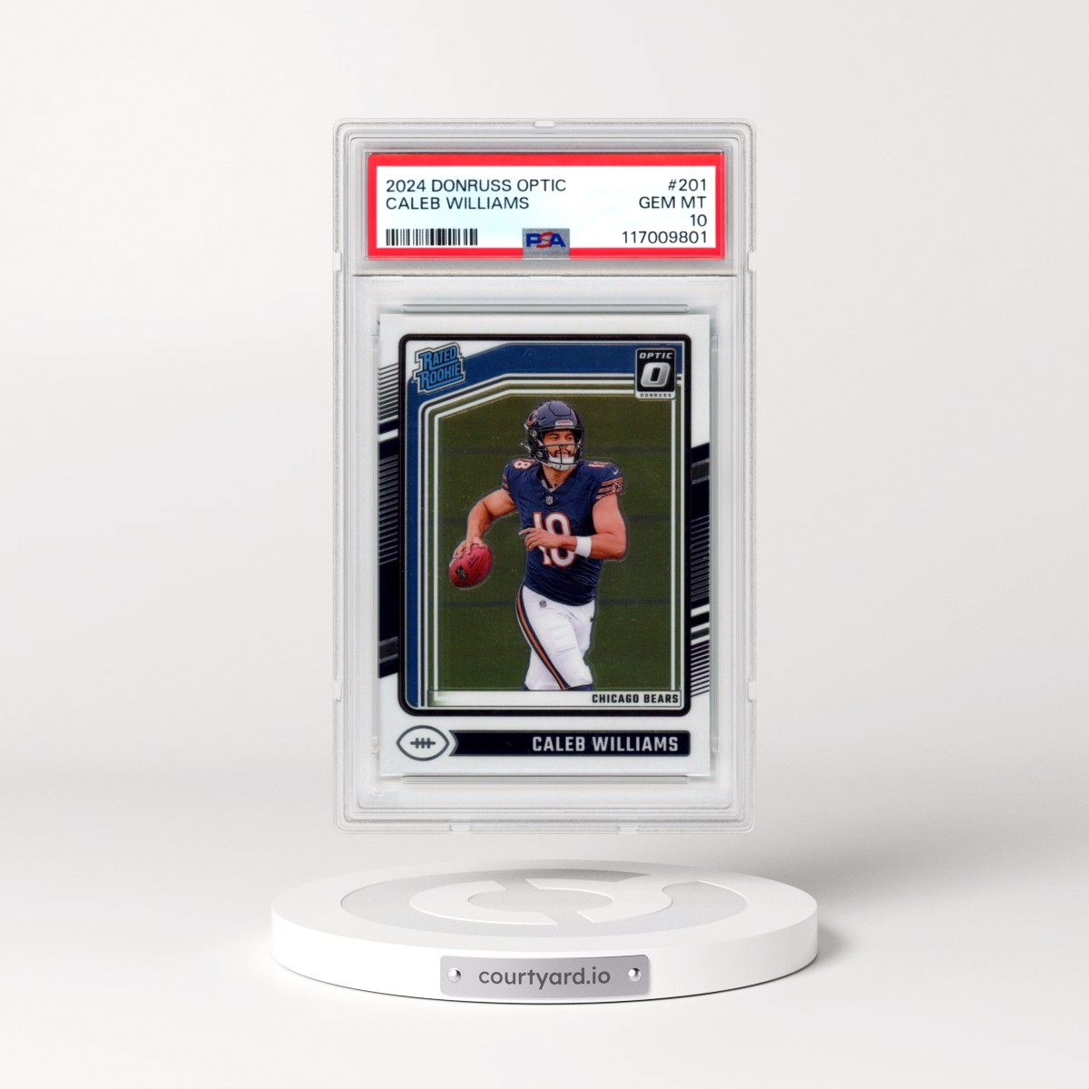 2024 Panini Donruss Optic Caleb Williams #201 PSA 10
