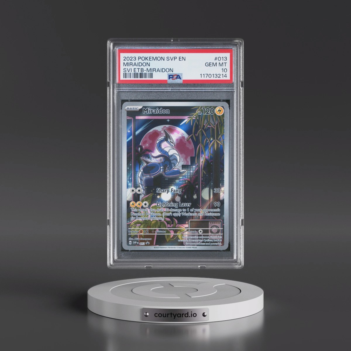 2023 Pokémon Svp EN-SV Black Star Promo #013 Miraidon - Scarlet & Violet Elite Trainer Box-Miraidon (PSA 10 GEM MINT)