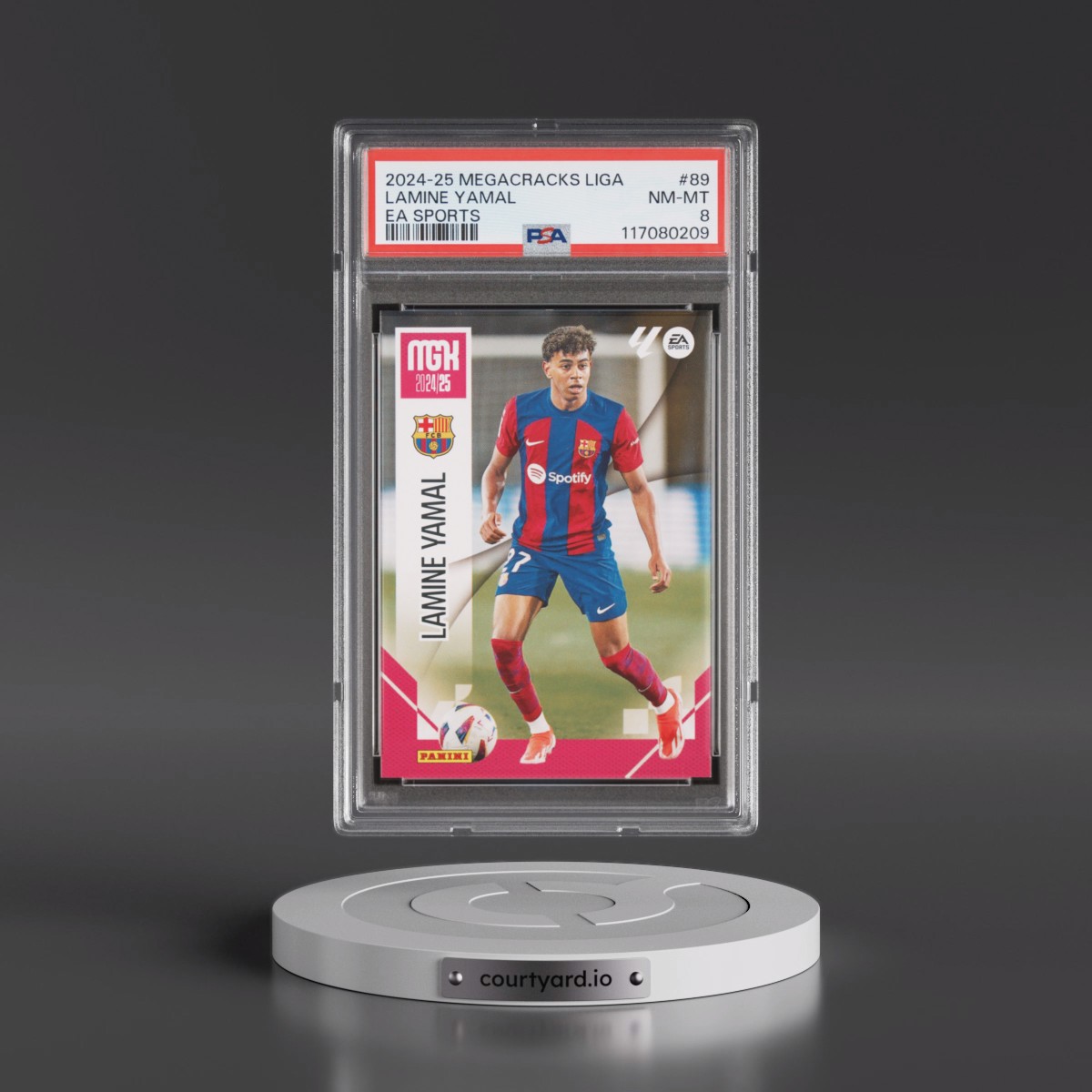 2024 Panini Megacracks Mgk Laliga EA Sports #89 Lamine Yamal (PSA 8 NM-MT)