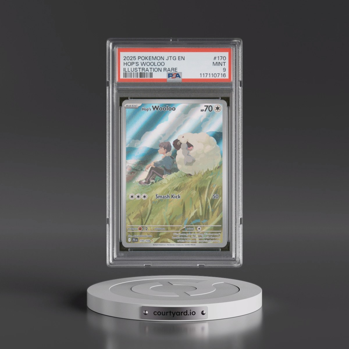 2025 Pokémon Jtg EN-Journey Together #170 Hop's Wooloo - Illustration Rare (PSA 9 MINT)