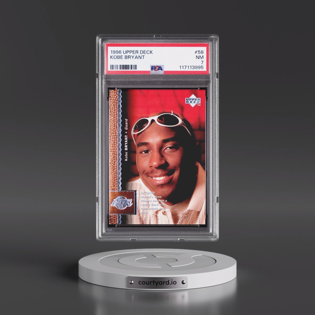 1996 Upper Deck Kobe Bryant #58 PSA 7