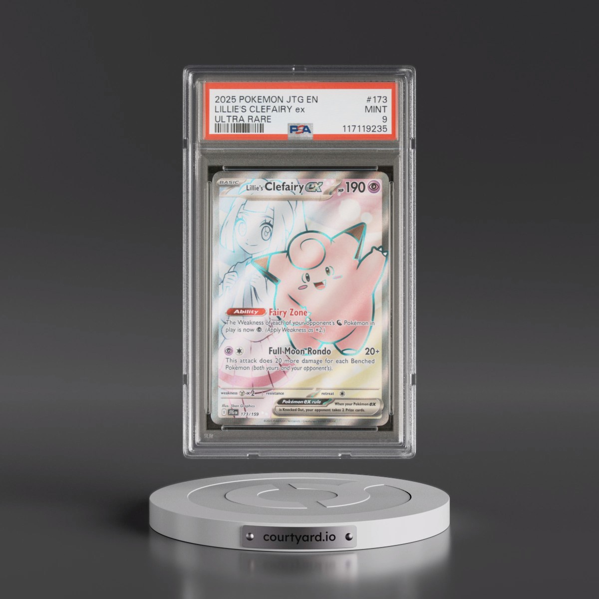 2025 Pokémon Jtg EN-Journey Together #173 Lillie's Clefairy EX - Holo Ultra Rare (PSA 9 MINT)