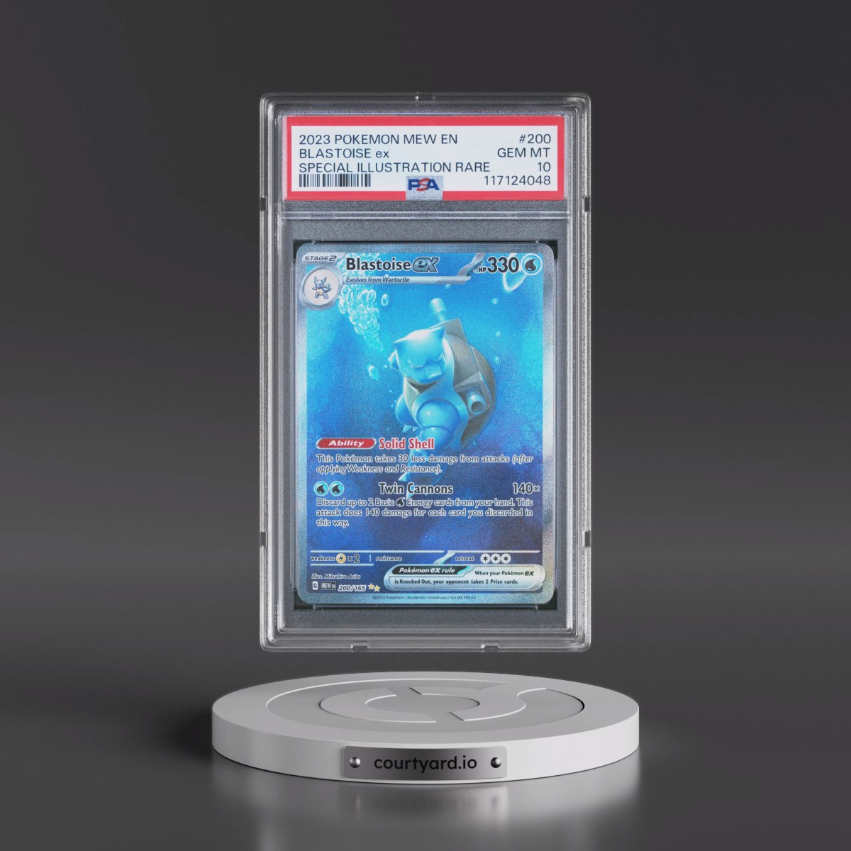 2023 Pokémon Mew EN-151 #200 Blastoise EX - Holo Special Illustration Rare (PSA 10 GEM MINT)
