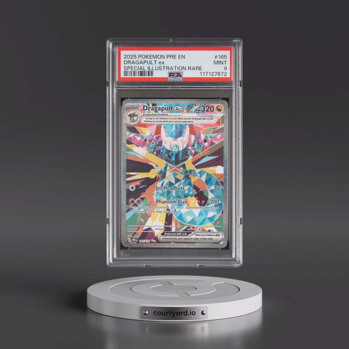 2025 Pokémon Pre EN-Prismatic Evolutions Dragapult EX - Holo Special Illustration Rare #165 PSA 9