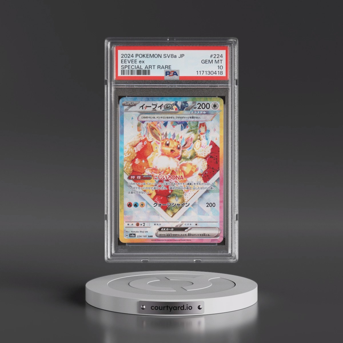 2024 Pokémon Sv8a-Terastal Fest EX #224 Eevee EX - Holo Special Art Rare (PSA 10 GEM MINT)