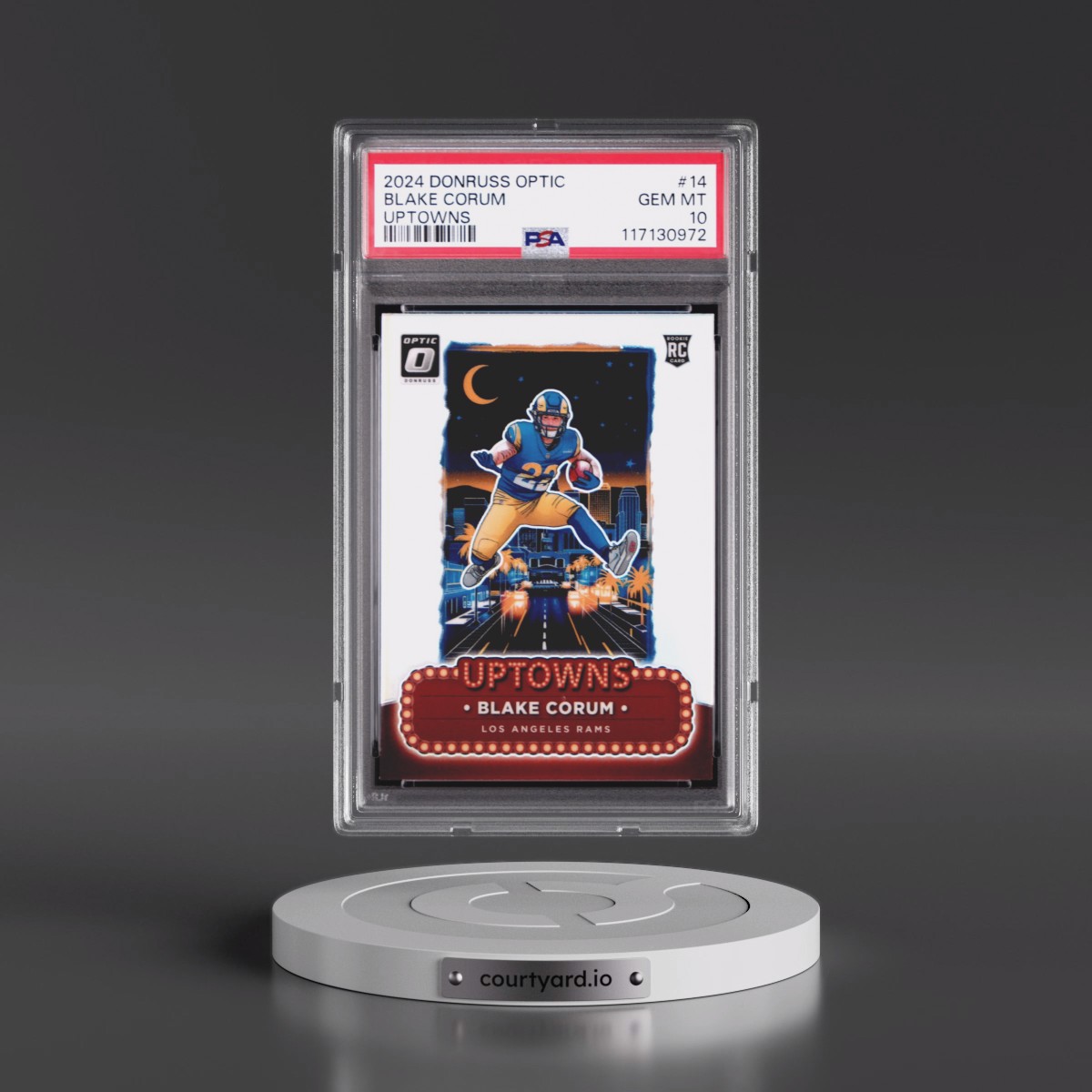 2024 Panini Donruss Optic Uptowns #14 Blake Corum (PSA 10 GEM MINT)