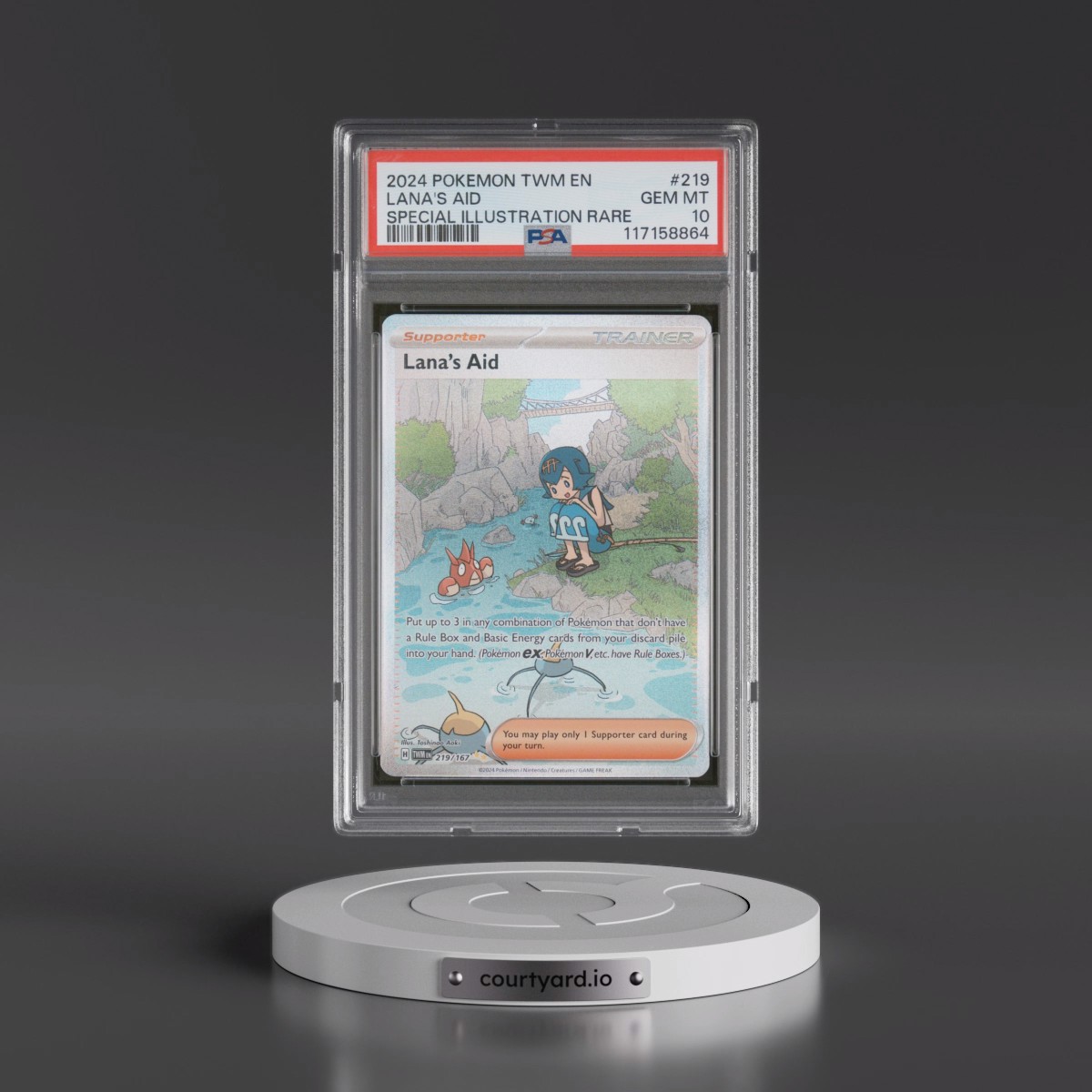 2024 Pokémon Twm EN-Twilight Masquerade #219 Lana's Aid - Special Illustration Rare (PSA 10 GEM MINT)