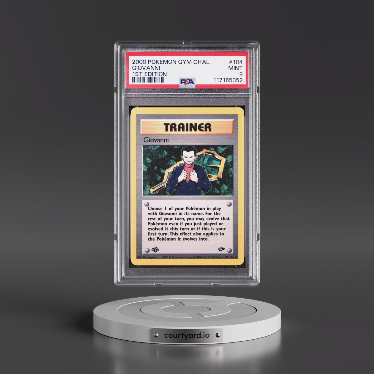 2000 Pokémon Gym Challenge #104 Giovanni - 1st Edition (PSA 9 MINT)