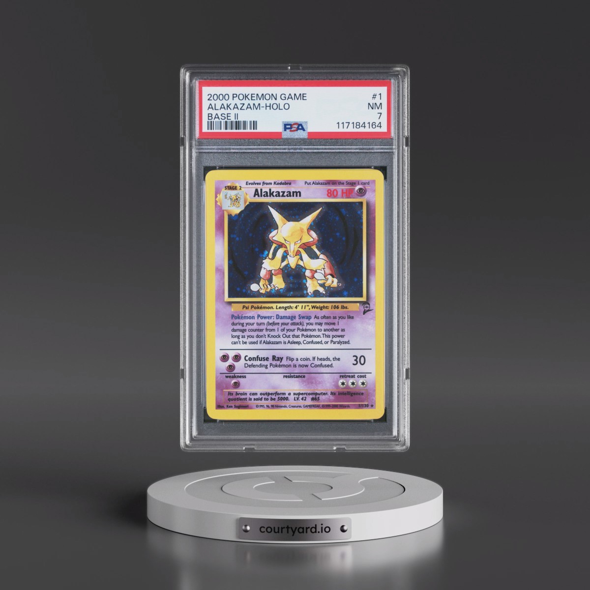 2000 Pokémon Game Base II #1 Alakazam - Holo (PSA 7 NM)