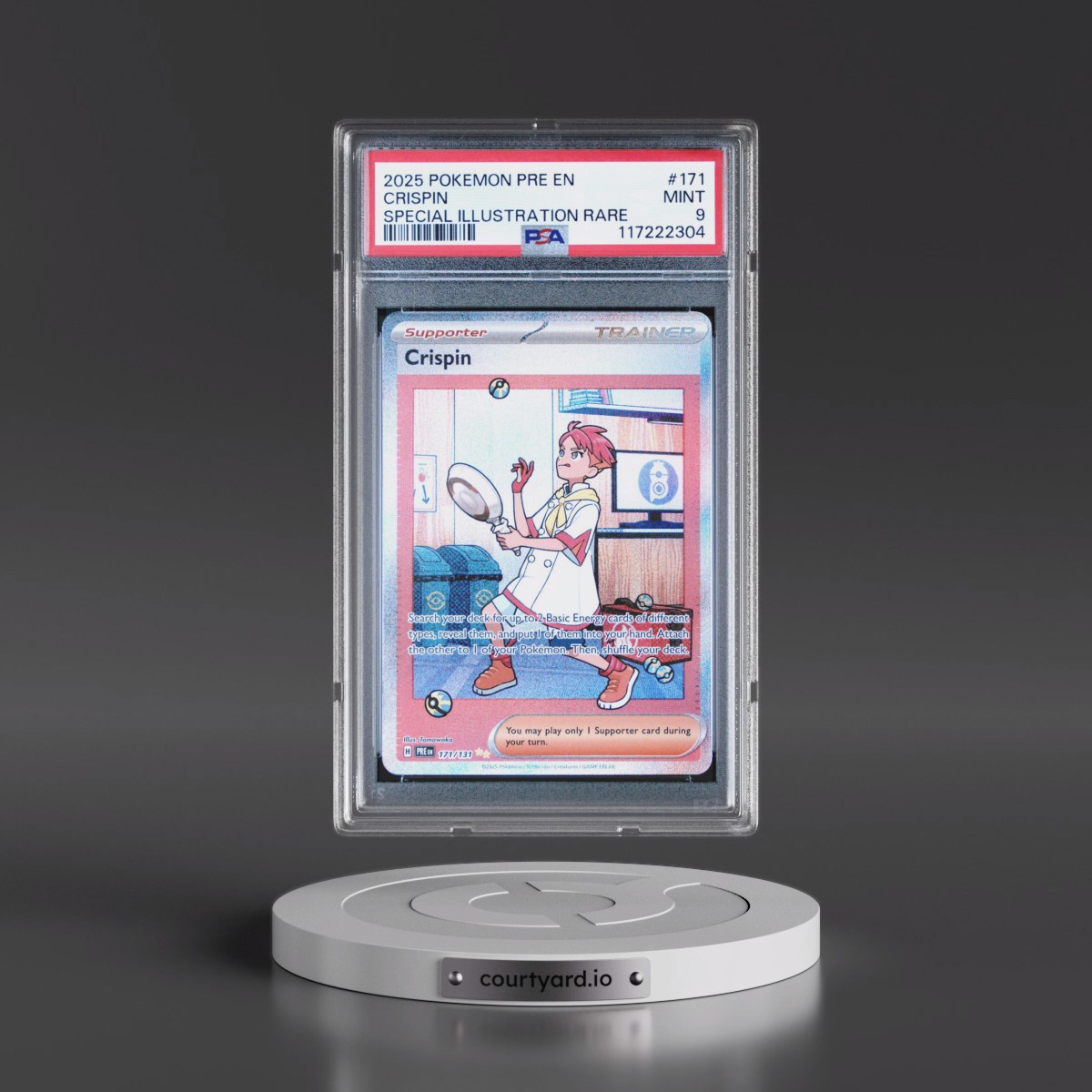 2025 Pokémon Pre EN-Prismatic Evolutions #171 Crispin - Special Illustration Rare (PSA 9 MINT)