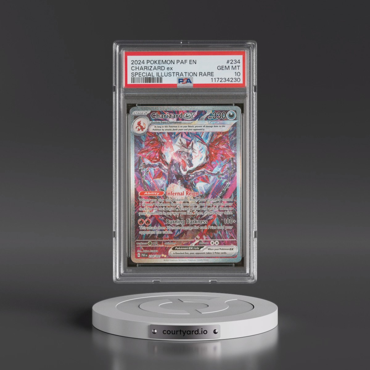 2024 Pokémon Paf EN-Paldean Fates #234 Charizard EX - Holo Special Illustration Rare (PSA 10 GEM MINT)