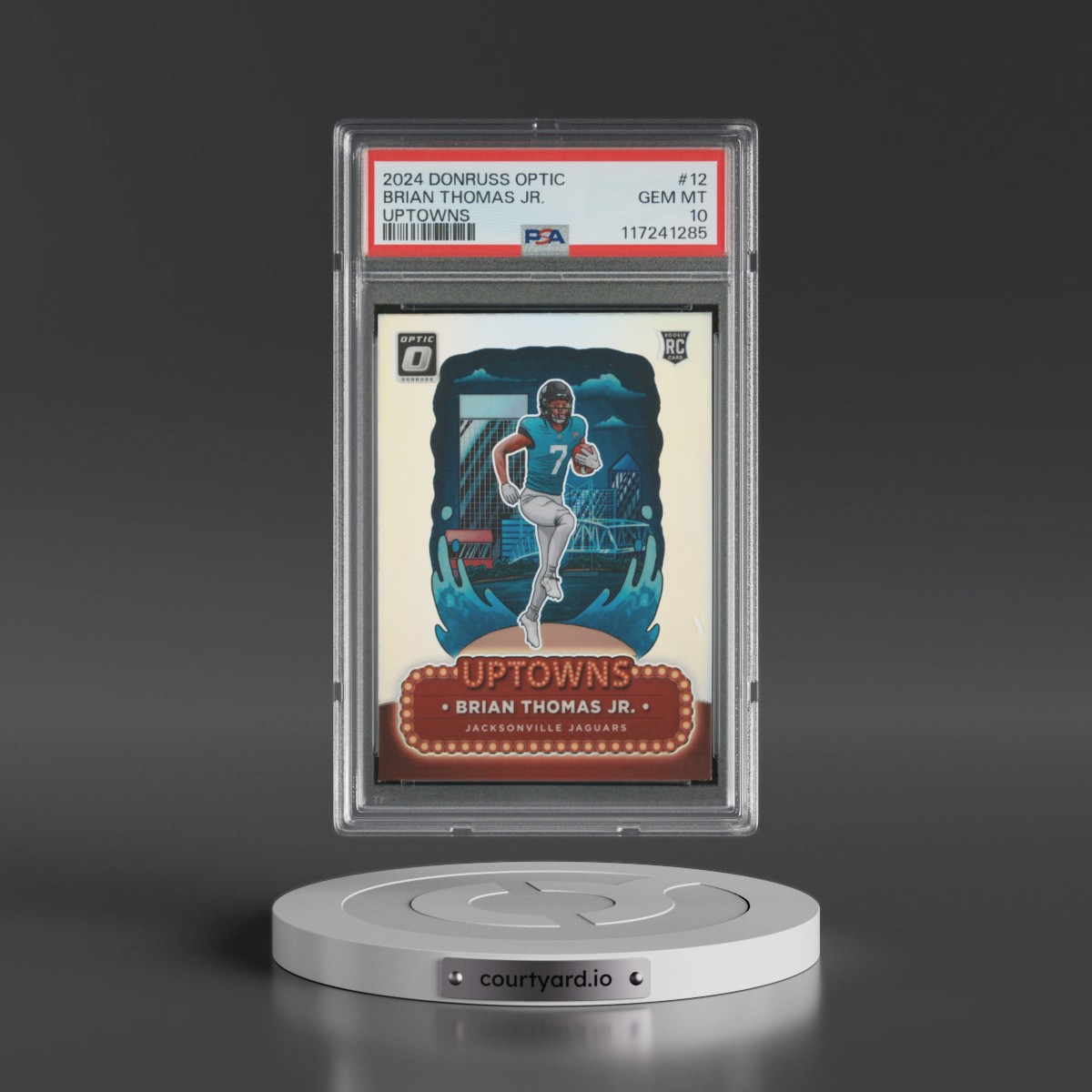 2024 Panini Donruss Optic Uptowns #12 Brian Thomas Jr. (PSA 10 GEM MINT)