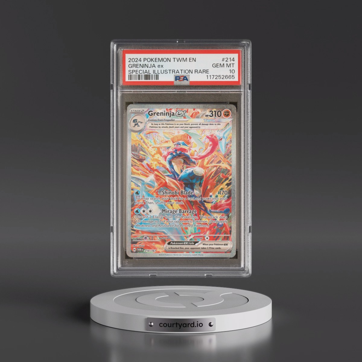 2024 Pokémon Twm EN-Twilight Masquerade #214 Greninja EX - Holo Special Illustration Rare (PSA 10 GEM MINT)