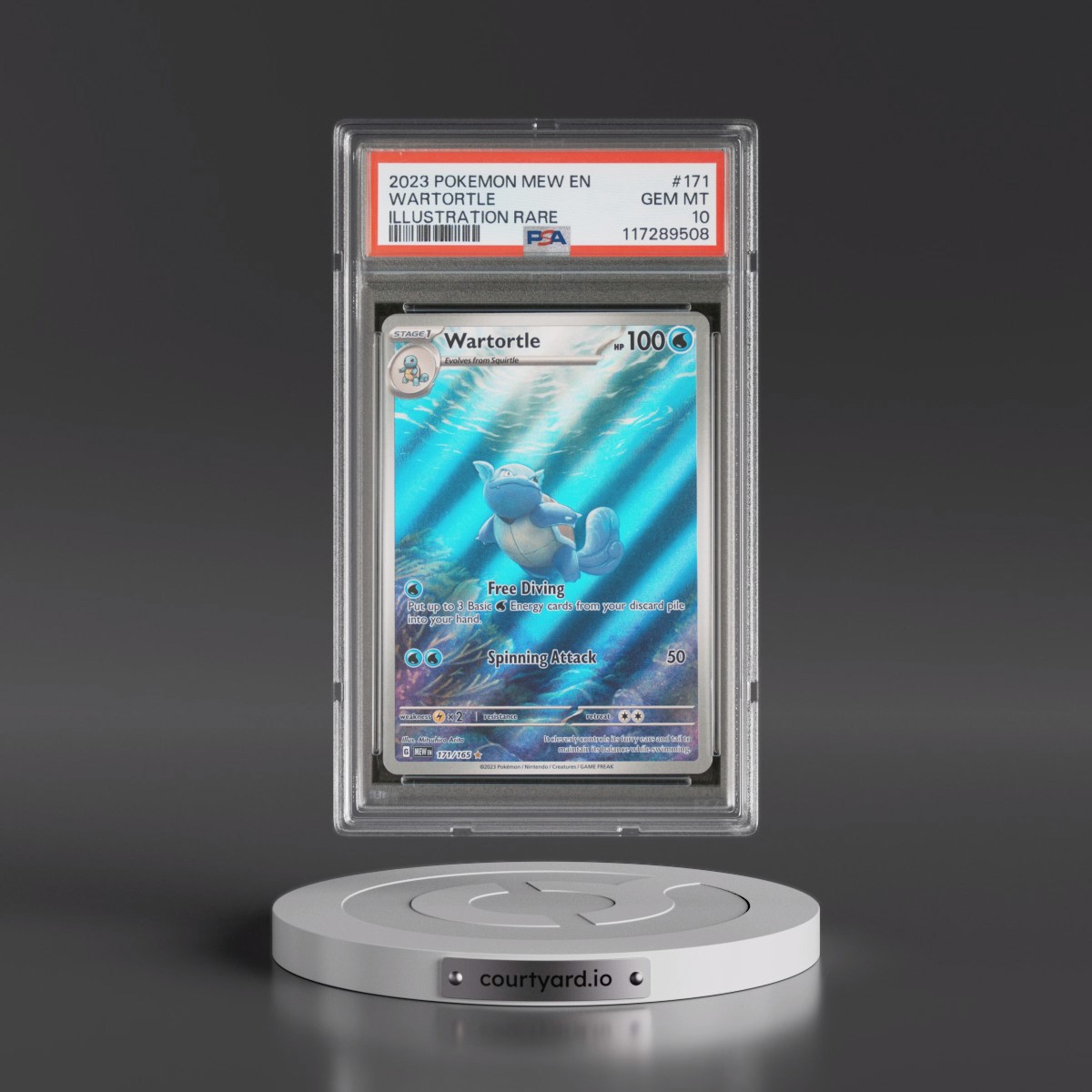 2023 Pokémon Mew EN-151 #171 Wartortle - Illustration Rare (PSA 10 GEM MINT)