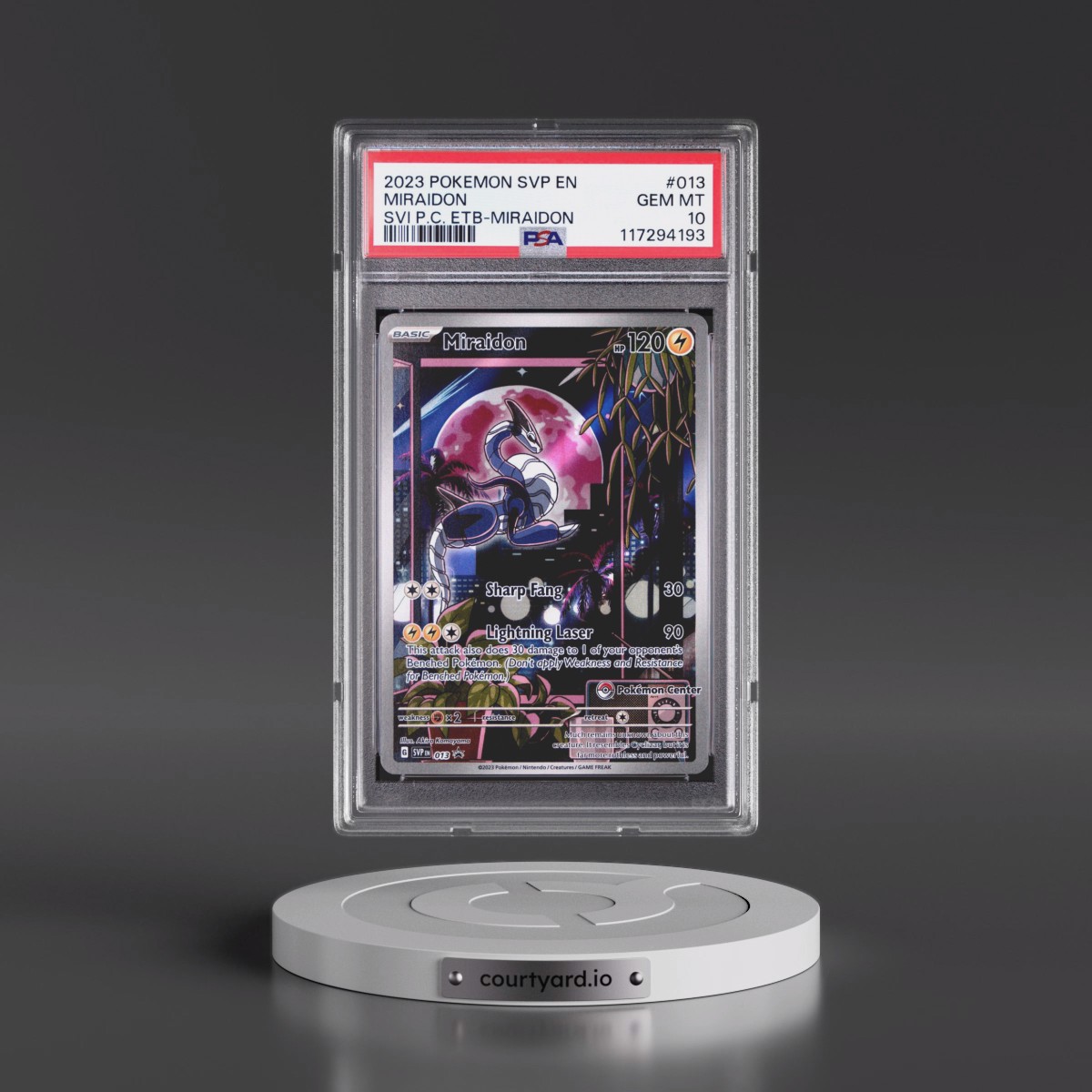 2023 Pokémon Svp EN-SV Black Star Promo #013 Miraidon - Scarlet & Violet Pokemon Center Elite Trainer Box-Miraidon (PSA 10 GEM MINT)