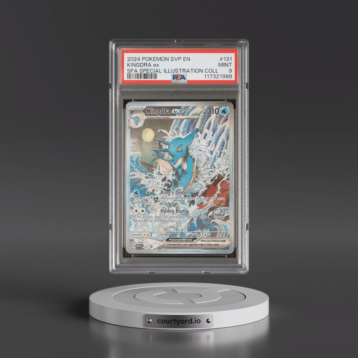 2024 Pokémon Svp EN-SV Black Star Promo #131 Kingdra EX - Holo Shrouded Fable Special Illustration Collection (PSA 9 MINT)