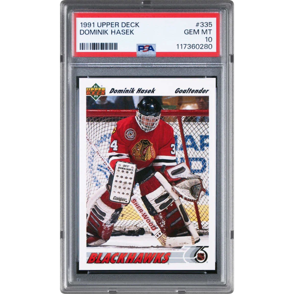 1991 Upper Deck #335 Dominik Hasek (PSA 10 GEM MINT)