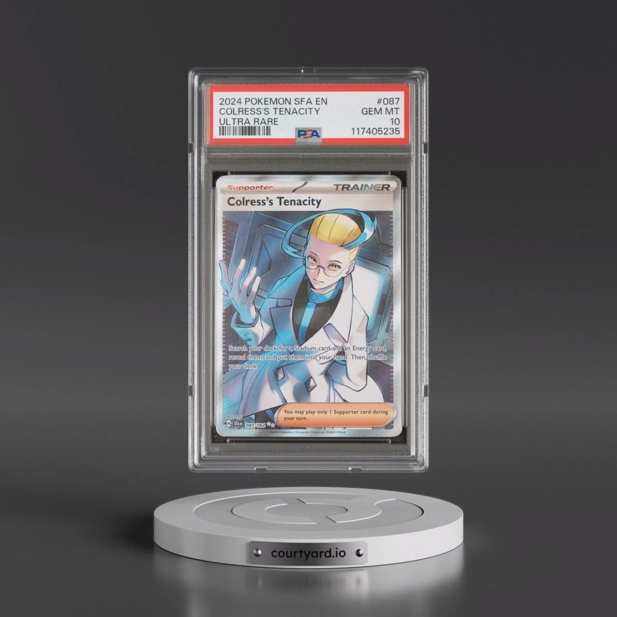 2024 Pokémon Sfa EN-Shrouded Fable #087 Colress's Tenacity - Ultra Rare (PSA 10 GEM MINT)