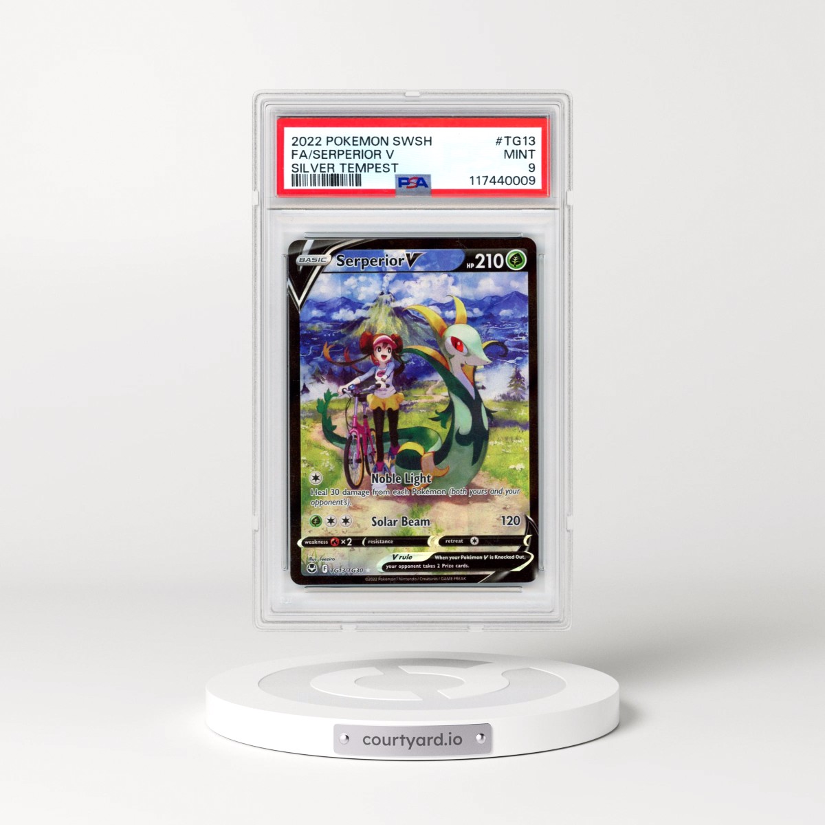 2022 Pokémon Sword & Shield Silver Tempest #TG13 Serperior V - Holo Full Art (PSA 9 MINT)