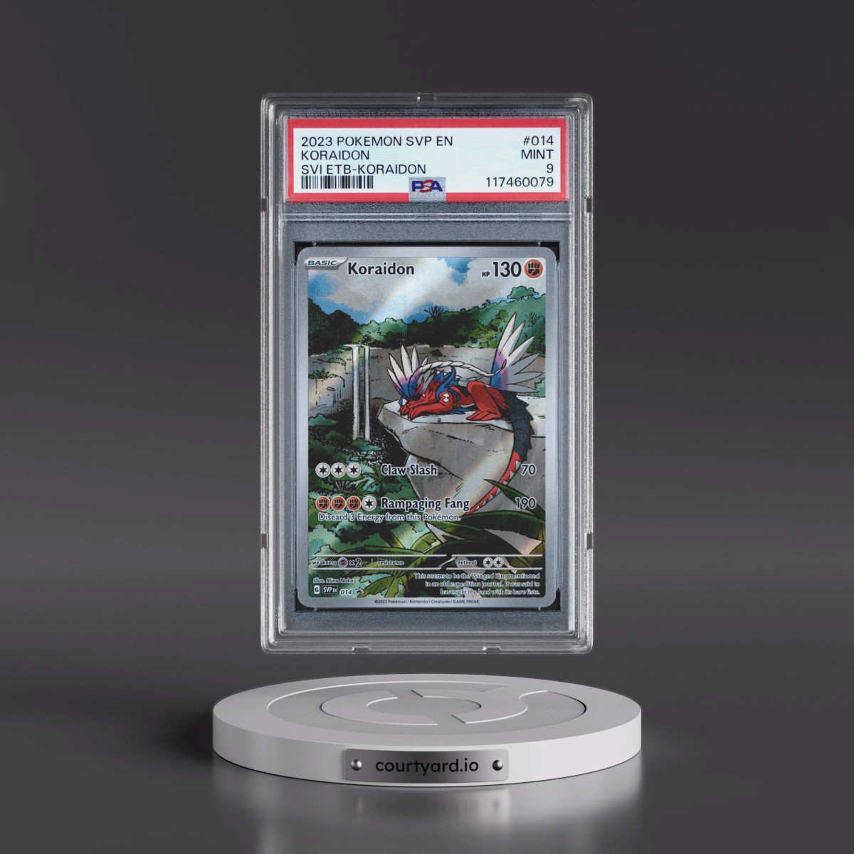 2023 Pokémon Svp EN-SV Black Star Promo #014 Koraidon - Scarlet & Violet Elite Trainer Box-Koraidon (PSA 9 MINT)