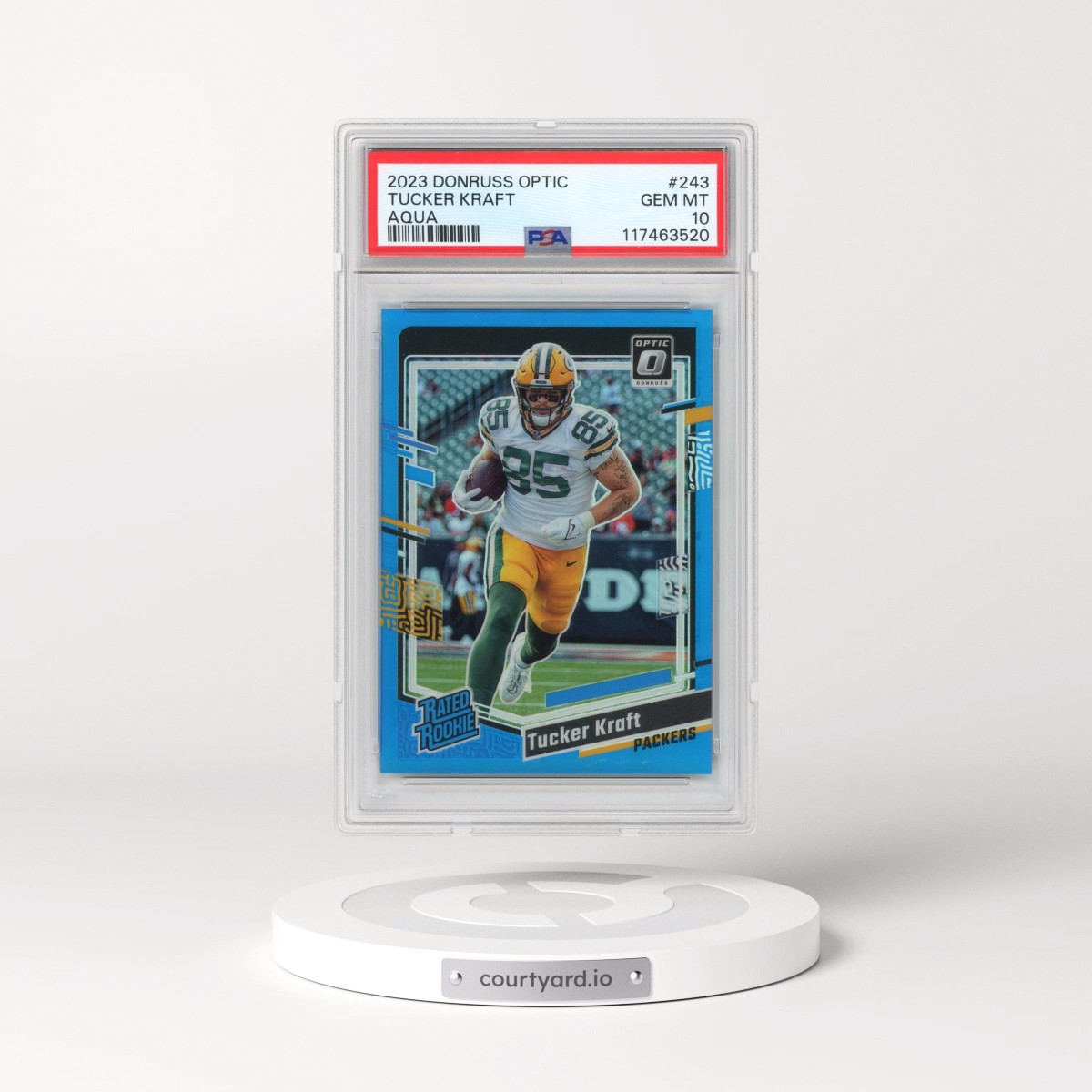 2023 Panini Donruss Optic Tucker Kraft - Aqua #243 PSA 10