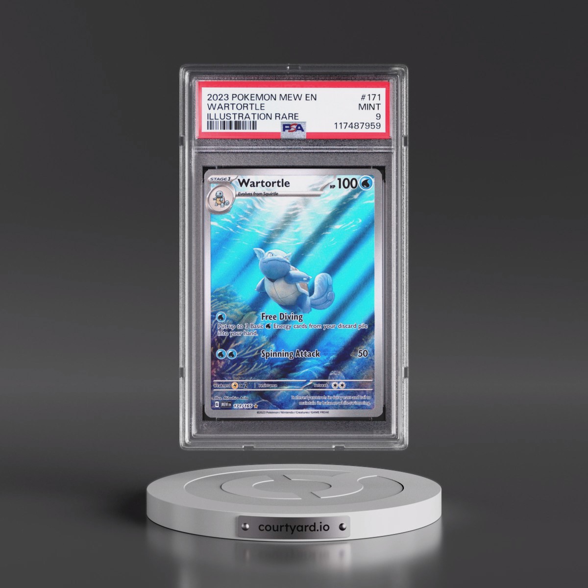 2023 Pokémon Mew EN-151 #171 Wartortle - Illustration Rare (PSA 9 MINT)