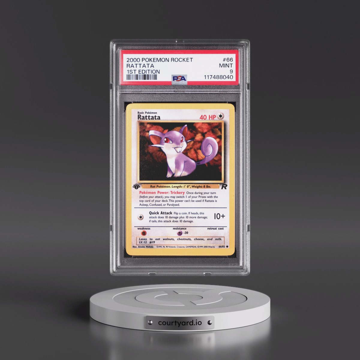 2000 Pokémon Rocket #66 Rattata - 1st Edition (PSA 9 MINT)