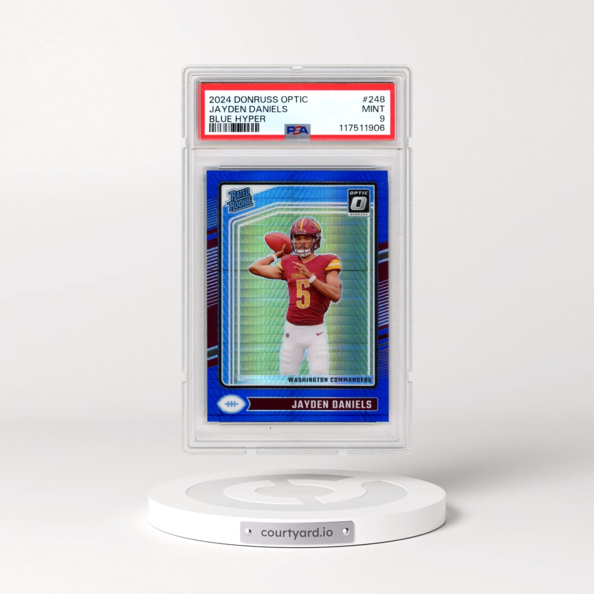 2024 Panini Donruss Optic #248 Jayden Daniels - Blue Hyper (PSA 9 MINT)