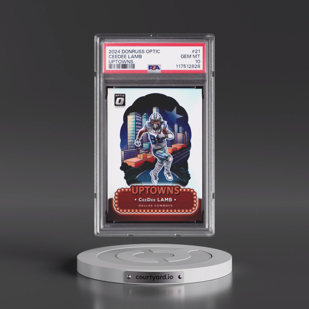 2024 Panini Donruss Optic Uptowns #21 Ceedee Lamb (PSA 10 GEM MINT)