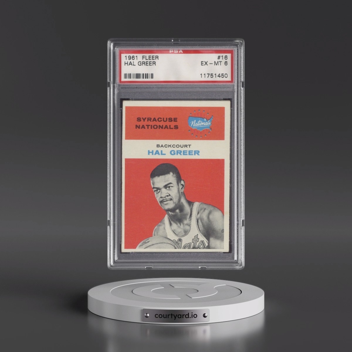 1961 Fleer Hal Greer #16 PSA 6