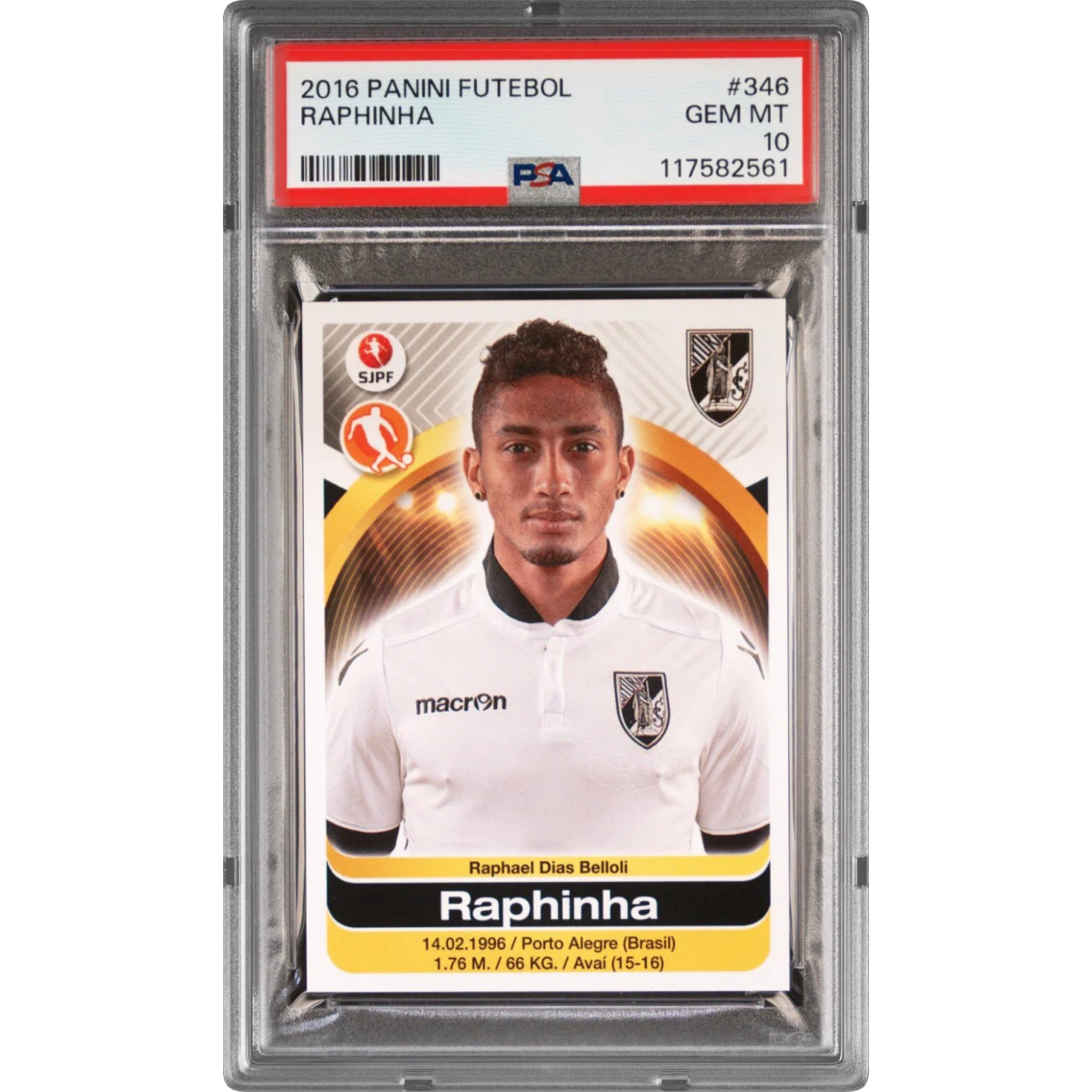 2016 Panini Futebol #346 Raphinha (PSA 10 GEM MINT)