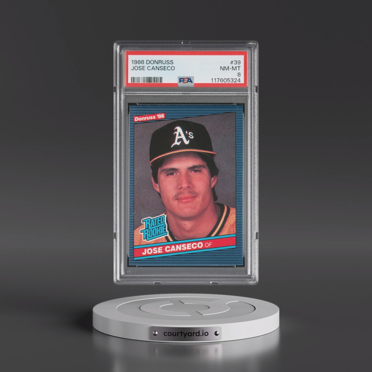 1986 Donruss #39 Jose Canseco (PSA 8 NM-MT)