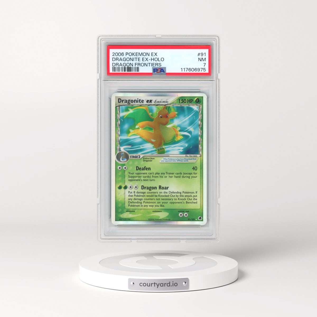 2006 Pokémon EX Dragon Frontiers #91 Dragonite EX - Holo Holo (PSA 7 NM)