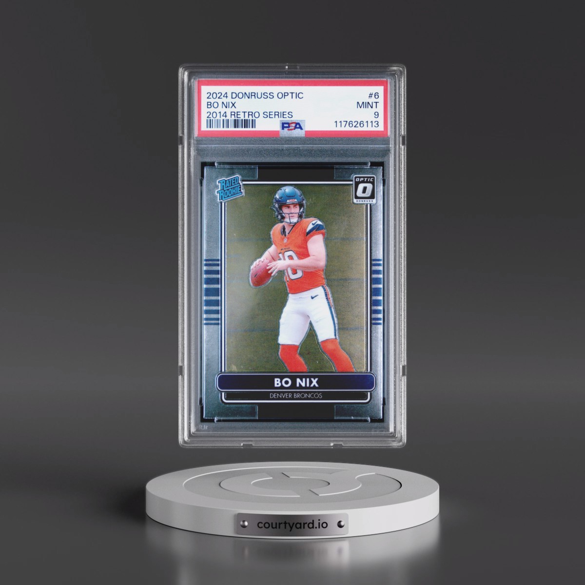 2024 Panini Donruss Optic 2014 Retro Series #6 Bo Nix (PSA 9 MINT)