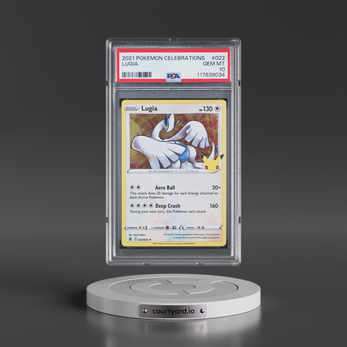 2021 Pokémon Celebrations #022 Lugia (PSA 10 GEM MINT)