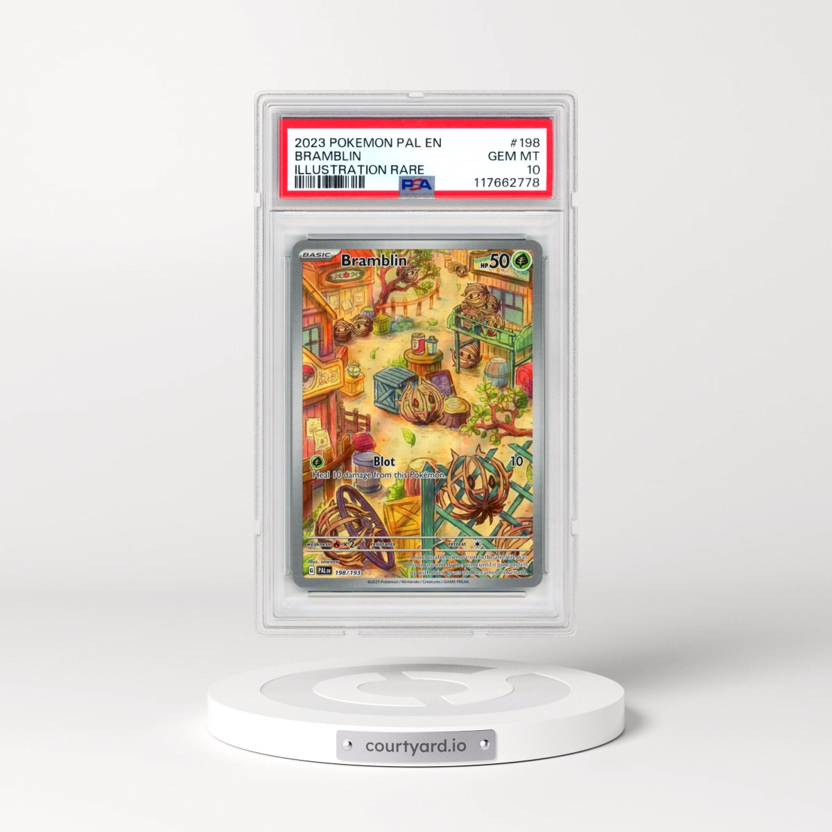 2023 Pokémon Pal EN-Paldea Evolved #198 Bramblin - Illustration Rare (PSA 10 GEM MINT)