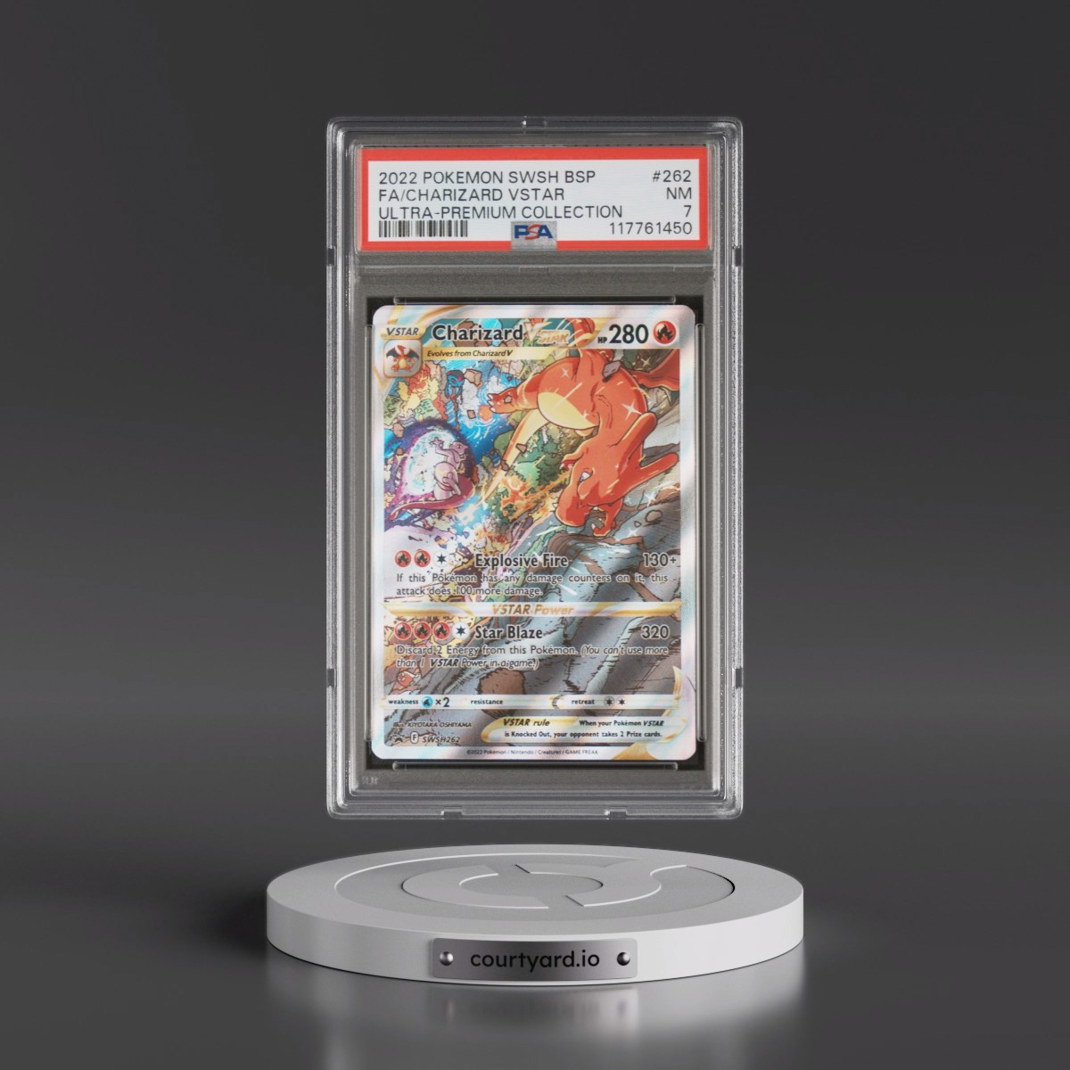 2022 Pokémon Swsh Black Star Promo #262 Charizard Vstar - Full Art Sword & Shield Ultra-Premium Collection-Charizard (PSA 7 NM)