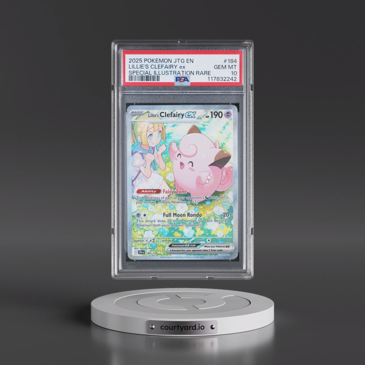 2025 Pokémon Jtg EN-Journey Together #184 Lillie's Clefairy EX - Holo Special Illustration Rare (PSA 10 GEM MINT)