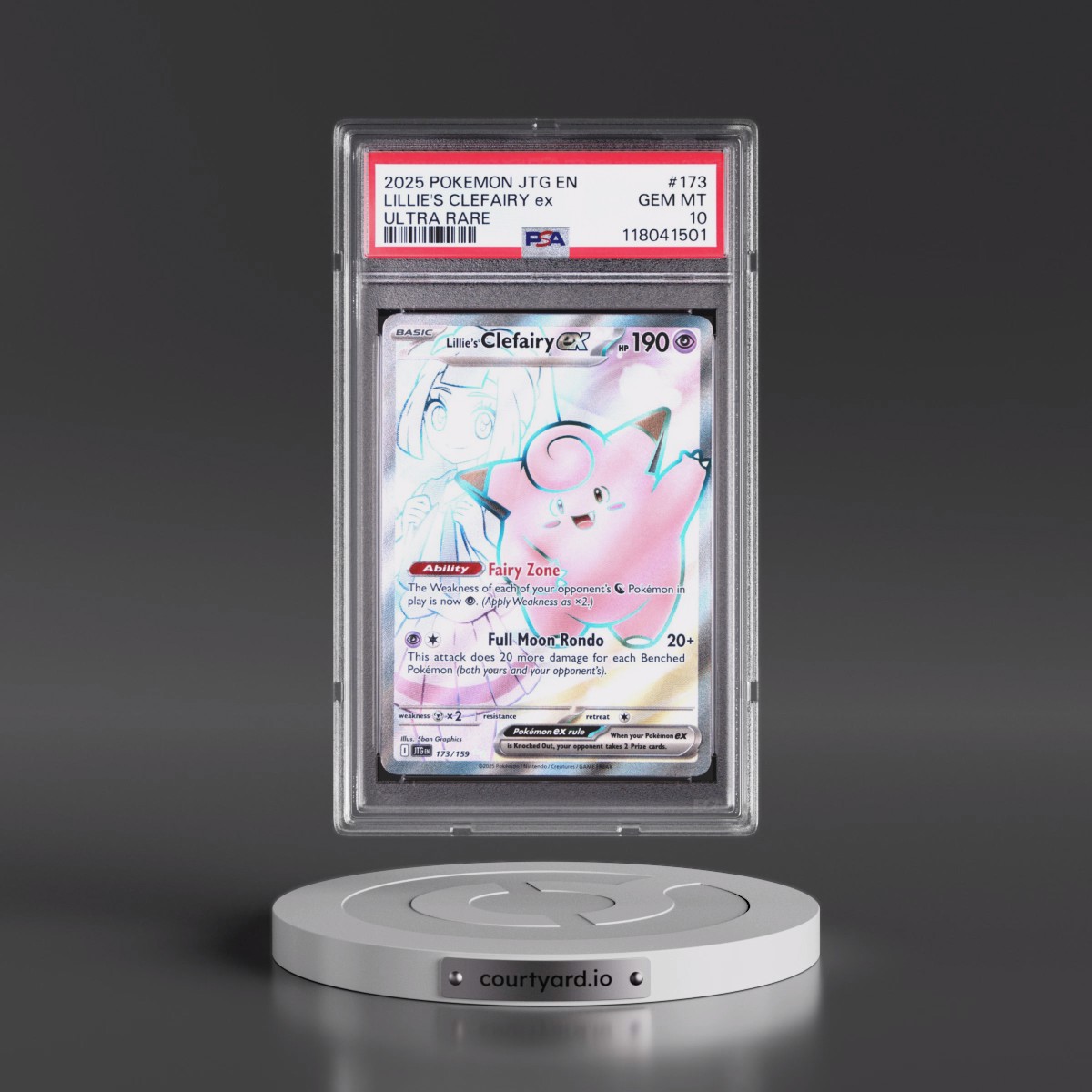 2025 Pokémon Jtg EN-Journey Together #173 Lillie's Clefairy EX - Holo Ultra Rare (PSA 10 GEM MINT)