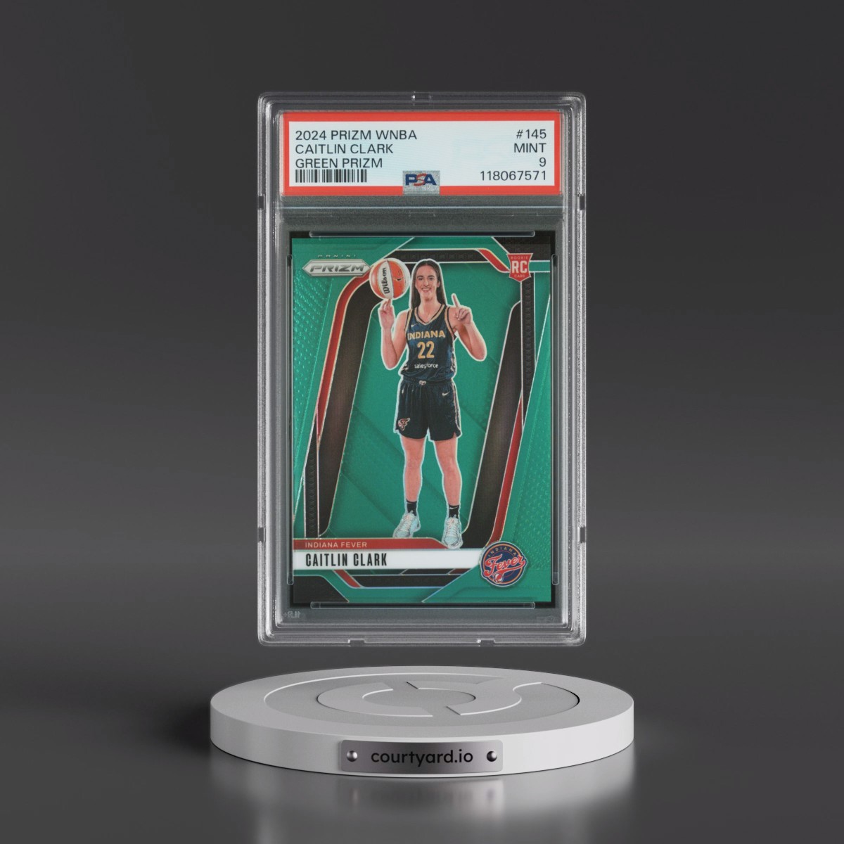 2024 Panini Prizm WNBA #145 Caitlin Clark - Green Prizm (PSA 9 MINT)