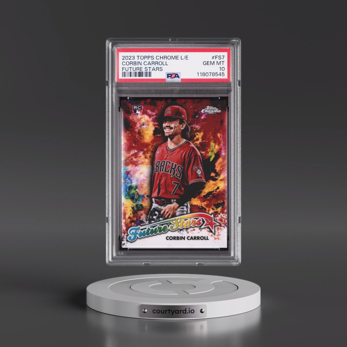 2023 Topps Chrome Logofractor Edition Future Stars #FS7 Corbin Carroll (PSA 10 GEM MINT)