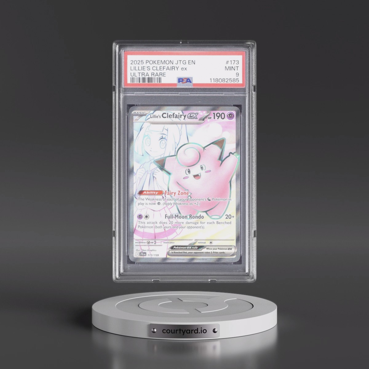 2025 Pokémon Jtg EN-Journey Together #173 Lillie's Clefairy EX - Holo Ultra Rare (PSA 9 MINT)