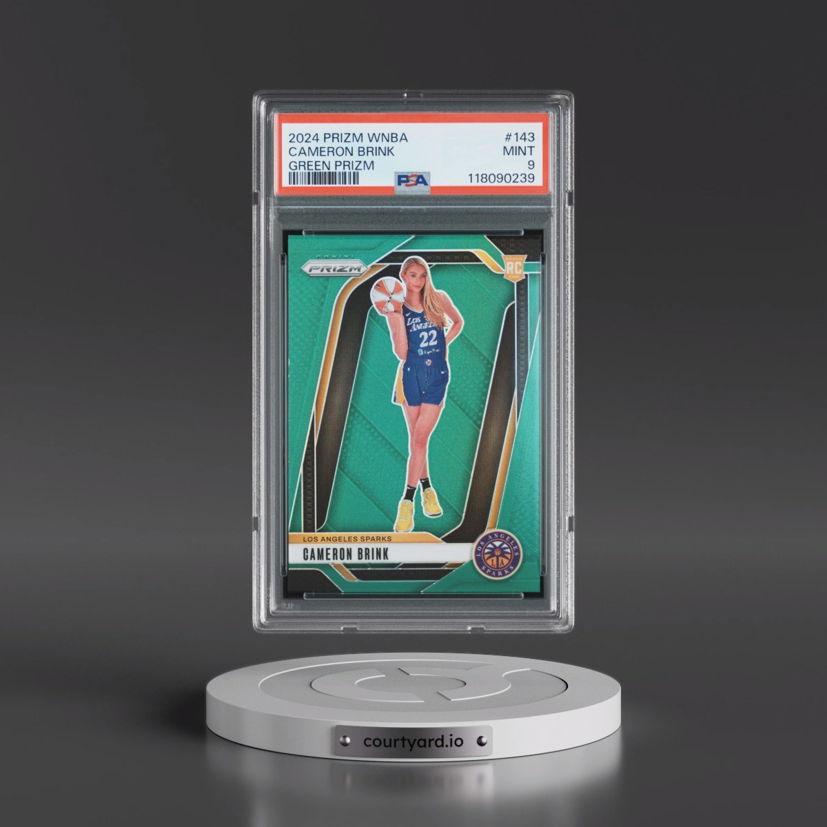 2024 Panini Prizm WNBA Cameron Brink - Green Prizm #143 PSA 9