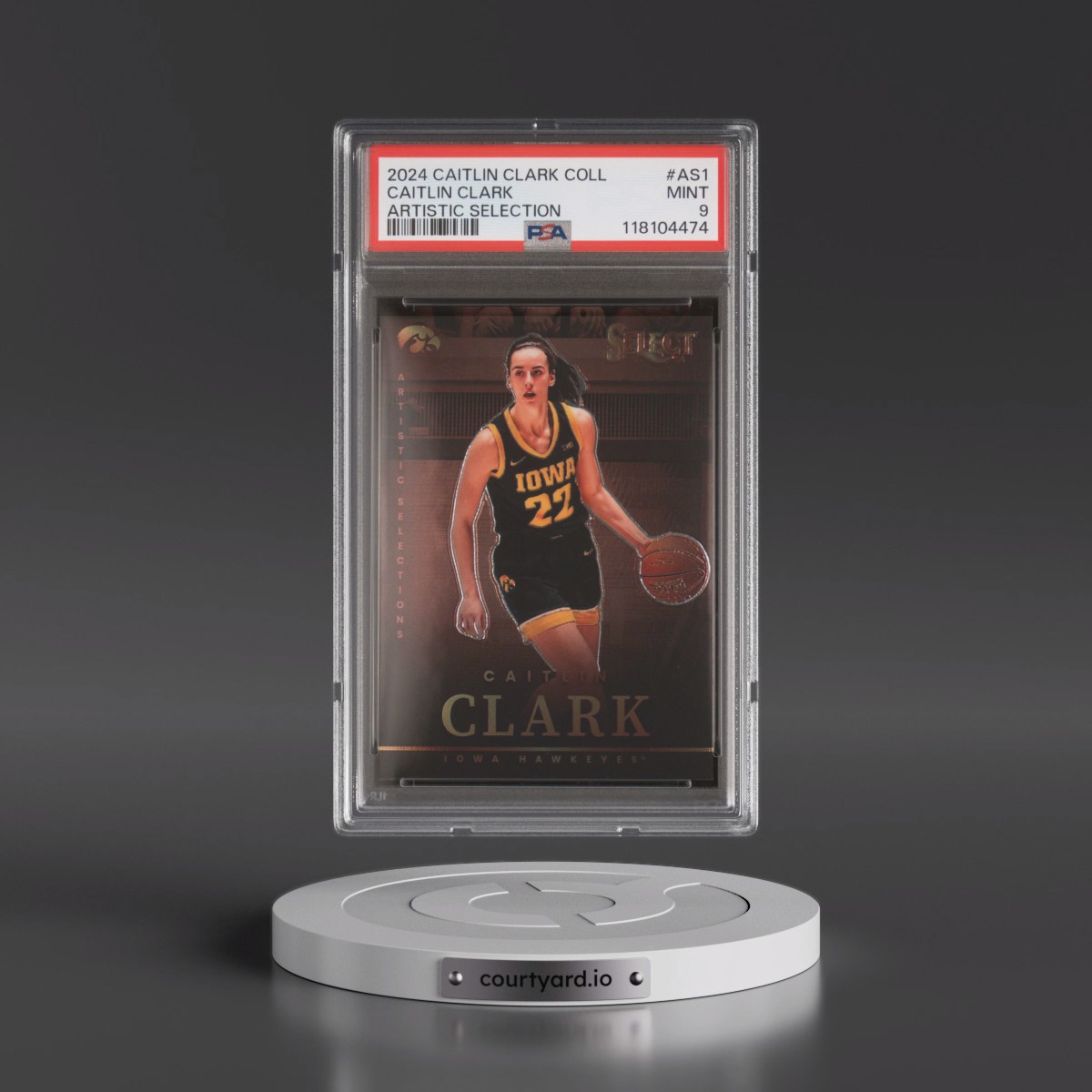2024 Panini Caitlin Clark Collection Artistic Selection #AS1 Caitlin Clark (PSA 9 MINT)